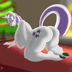  all_fours angrypotato96 anthro big_breasts breasts butt christmas christmas_tree cutie_mark equine female friendship_is_magic holidays horn huge_breasts makeup mammal mature_female my_little_pony nipples nude smile solo thick_thighs tree twilight_velvet_(mlp) unicorn voluptuous 