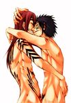  2boys abarai_renji bleach hisagi_shuuhei multiple_boys muscle nude pandabaka_(artist) renji_abarai shirtless shuhei_hisagi tattoo yaoi 