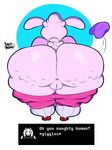  anthro anus bent_over big_butt boss_monster bottomless butt cellulite clothed clothing english_text exposed female footwear huge_butt mature_female partially_clothed pussy rear_view shoes smutbooru solo text thick_thighs toriel undertale underwear video_games wide_hips 
