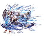  armor armored_boots blue_eyes boots draph gloves granblue_fantasy horns katana long_hair makeup male_focus minaba_hideo official_art okto solo sword transparent_background weapon white_hair 