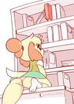  2018 animal_crossing animated anthro butt canine clothing digital_media_(artwork) diives dog female isabelle_(animal_crossing) mammal nintendo shih_tzu short_stack solo thick_thighs video_games 