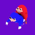  2018 3d_(artwork) all_fours animated anthro digital_media_(artwork) doggystyle duo echidna from_behind_position hedgehog kaezultan knuckles_the_echidna loop mammal meme monotreme purple_background sex simple_background smile sonic_(series) tidiestflyer ugandan_knuckles 