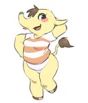  animal_crossing anthro blush clothed clothing elephant eloise_(animal_crossing) eyelashes female glacierclear hair mammal nintendo pussy short_stack solo video_games 