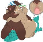  2017 anthro anus bear big_breasts breasts color_edit colored digital_media_(artwork) edit female group group_sex iriedono male male/female mammal nipples overweight penis pussy sex thick_thighs threesome 