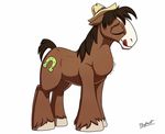  2018 equine feral friendship_is_magic hat licking licking_lips male mammal my_little_pony ponythroat simple_background smile solo tongue tongue_out troubleshoes_(mlp) white_background 