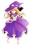  &gt;:) alphes_(style) bangs blonde_hair bobby_socks bow closed_mouth dairi dress eyebrows eyebrows_visible_through_hair frilled_dress frilled_hat frills full_body hair_between_eyes hat hat_bow highres holding holding_wand kirisame_marisa kirisame_marisa_(pc-98) legs_apart long_hair orb palms parody pose purple_dress scepter short_sleeves sidelocks smile socks solo standing style_parody touhou transparent_background v-shaped_eyebrows wand white_bow white_legwear witch witch_hat yellow_eyes 