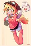  animal_genitalia animal_penis blush clothed clothing cum derpy_hooves_(mlp) equine equine_penis eyewear friendship_is_magic goggles hat hoodie_(artist) legwear letter mammal my_little_pony pegasus penis skirt socks sweater tongue wings 