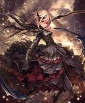  armor armored_boots armored_dress artist_request blonde_hair boots brown_eyes cygames frills hair_ornament high_heels looking_at_viewer melissa_(shingeki_no_bahamut) official_art serious shadowverse shingeki_no_bahamut short_hair solo sword weapon 