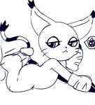  big_ears black_and_white bored claws clothing darky03 digimon disappointed disembodied_penis ear_tuft feline female foot_fetish footjob gatomon gloves half-closed_eyes long_tail male mammal monochrome penis sex simple_background sketch solo_focus tuft whiskers white_background 