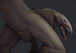  animal_genitalia anthro claws cloaca female horizontal_cloaca lizard monster nightmare_fuel nude open_mouth reptile scalie scp-682 scp_containment_breach scp_foundation simple_background solo teeth tongue unknown_artist 