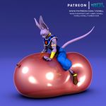  3d_(artwork) animated balloon balloon_fetish beerus bracelet digital_media_(artwork) dragon_ball dragon_ball_super feline jewelry male mammal patreon voxell_voxell 