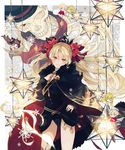  bangs between_breasts black_cape black_leotard blonde_hair breasts cape character_doll chart closed_mouth commentary contrapposto cowboy_shot earrings enkidu_(fate/strange_fake) ereshkigal_(fate/grand_order) fate/grand_order fate_(series) fur_trim gilgamesh gilgamesh_(caster)_(fate) hand_on_hip highres infinity ishtar_(fate/grand_order) jewelry leotard long_hair looking_at_viewer multicolored multicolored_cape multicolored_clothes necklace parted_bangs red_cape satsuki_(miicat) skeleton skull small_stellated_dodecahedron smile snowflakes solo spine standing tassel two_side_up very_long_hair 