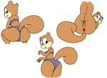  anthro anus buckteeth butt female freckles itsded looking_back mammal nickelodeon presenting pussy rodent sandy_cheeks simple_background solo spongebob_squarepants squirrel teeth white_background 