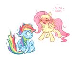  &gt;_&lt; 2018 blush chest_tuft cute cutie_mark dialogue duo english_text equine eyebrows eyelashes feathered_wings feathers female fluttershy_(mlp) friendship_is_magic fur hair jumblehorse mammal multicolored_hair my_little_pony open_mouth pegasus pink_hair rainbow_dash_(mlp) rainbow_hair scrunchy_face simple_background sitting startled text tongue tuft white_background wide_eyed wings yelling 