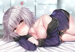  beeyan blush breasts cleavage fate/grand_order fate_(series) gray_hair jeanne_d&#039;arc_(fate) jeanne_d&#039;arc_alter short_hair tears yellow_eyes 