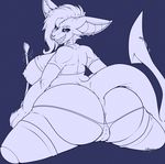  anthro anus big_butt breasts butt camel_toe clothing commission-mission female fish hybrid hyper looking_at_viewer looking_back marine nipples panties riding_crop shark shirt_up slightly_chubby smile solo spread_legs spreading underwear whip 