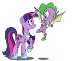  2018 alpha_channel blue_eyes cute cutie_mark dragon emositecc equine eye_contact eyebrows eyelashes fangs feathered_wings feathers female flying friendship_is_magic full-length_portrait green_eyes hair horn male mammal membranous_wings multicolored_hair my_little_pony portrait royalty shadow side_view simple_background smile spike_(mlp) suspended_in_midair transparent_background twilight_sparkle_(mlp) winged_unicorn wings 