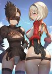  ass asuka_(crimson_tears) cameltoe cleavage cosplay crimson_tears gao-lukchup leotard nier_automata thighhighs yorha_no.2_type_b 