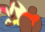  anthro bent_over bulge butt clothing color_edit colored edit girly hi_res lopunny male mammal nintendo pok&eacute;mon pok&eacute;mon_(species) presenting solo underwear video_games vulapa 