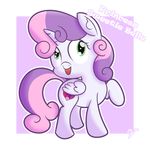  2017 alpha_channel alternate_species cub cute cutie_mark english_text equine eyelashes feathered_wings feathers female friendship_is_magic full-length_portrait fur green_eyes hair horn inner_ear_fluff mammal multicolored_hair my_little_pony nude open_mouth open_smile portrait purple_background simple_background smile solo sweetie_belle_(mlp) text tongue two_tone_hair vaetan winged_unicorn wings young 