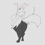  anthro areola big_breasts big_butt braixen breasts butt canine cute_fangs digitigrade eyelashes female fox from_behind_(disambiguation) fur hand_on_hip huge_breasts huge_butt huge_thighs hyper hyper_butt inner_ear_fluff large_hands looking_at_viewer mammal nintendo nipples pok&eacute;mon pok&eacute;mon_(species) shortstack simple_background slightly_chubby smile solo stamin-up standing stick video_games voluptuous wide_hips yellow_eyes 