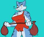  2018 4_fingers anthro blue_fur breasts chest_tuft cleavage clothed clothing digital_media_(artwork) dress exercise feline female fur gabbah maltese_tiger mammal miniskirt muscular simple_background skirt smile solo standing striped_fur stripes sweat ti tiger tight_clothing tuft weightlifting workout yin_yang_yo 