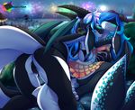  2018 anthro blush breasts butt camel_toe cetacean clothing dragon duo eyes_closed female female/female fingering hair hi_res hybrid long_hair mammal marine orca penelope rainbowscreen saliva tongue tongue_out watermark whale wings 