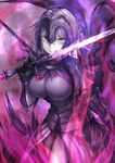  :p armor armored_dress aura breasts cape commentary_request eyebrows_visible_through_hair fate/grand_order fate_(series) fumikiri gloves headpiece highres holding holding_sword holding_weapon jeanne_d'arc_(alter)_(fate) jeanne_d'arc_(fate)_(all) large_breasts licking licking_weapon looking_at_viewer pale_skin short_hair silver_hair smile solo standing sword tongue tongue_out torn_cape underbust v-shaped_eyebrows weapon 