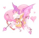  &lt;3 arrow big_breasts bigdad boots bow breasts chiropteran clothing cupid female footwear hair hair_over_eye high_heeled_boots legwear mammal miniskirt nipple_pasties rouge_the_bat skirt solo sonic_(series) thigh_high_boots wings 