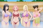  4girls bikini cleavage haruno_sakura hyuuga_hinata multiple_girls naruto raptor-84 tenten yamanaka_ino 