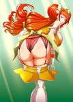  1girl amanogawa_kirara artist_request ass back bent_over big_hair bow breasts butt_crack choker cure_twinkle curvy elbow_gloves female garter_belt gloves go!_princess_precure hips huge_ass huge_breasts large_breasts long_hair looking_at_viewer looking_back low-tied_long_hair magical_girl multicolored_hair open_mouth orange_hair panties precure purple_bow purple_eyes quad_tails red_hair shiny shiny_hair shiny_skin sideboob skirt smile solo streaked_hair thick_thighs thighhighs thighs twintails two-tone_hair very_long_hair white_gloves wide_hips yellow_bow yellow_skirt 