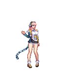  animated dungeon_and_fighter knight pink_hair pixel_art red_eyes sprite super_sonico tagme 