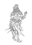  ancient armor atinka8 bone canine fangs fantasy female invalid_tag line_art mammal medieval melee_weapon sabre_(disambiguation) skeleton smile solo spike_(disambiguation) sword warrior weapon wolf 