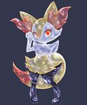  absurd_res aije amber_eyes braixen bubble canine feet female full_body grey_background hi_res looking_at_viewer mammal nintendo pok&eacute;mon pok&eacute;mon_(species) simple_background solo standing video_games 