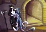  2016 anthro darkarlett duo erection female fur handjob male male/female mammal nude penis sergal sex tongue weapon 