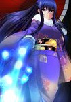  1girl akiyama_rinko breasts curvy dress female kimono large_breasts long_hair solo standing sword taimanin_(series) taimanin_asagi taimanin_yukikaze takanotsume very_long_hair weapon 