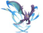  commentary_request crobat flying full_body gen_2_pokemon no_humans pearl7 pokemon pokemon_(creature) simple_background solo white_background wings 