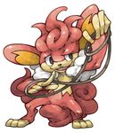  commentary_request full_body gen_5_pokemon half-closed_eye hand_up holding legs_apart no_humans open_mouth pearl7 pokemon pokemon_(creature) rope simisear simple_background smile solo standing white_background 
