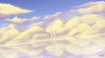  1girl antennae artist_name blue_eyes blue_sky cloud dated day female from_side full_body laranthrod long_hair no_humans outdoors pheromosa pokemon pokemon_(creature) pokemon_sm reflection sky solo standing standing_on_liquid text very_long_hair water watermark white_hair 