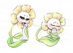  black_sclera blush disembodied_penis erection fangs flora_fauna flower flowey_the_flower leaf male melonpussy not_furry open_mouth oral penis petals plant saliva solo sucking tongue tongue_out undertale video_games 
