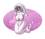  alpha_channel anthro big_breasts bonneter breasts female ghost mario_bros nintendo nipples not_furry pink_areola pink_background pink_nipples purple_eyes rosy_cheeks simple_background solo spirit tiara_(mario) video_games yoshimister 