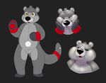  2016 animate_inanimate anthro black_background black_nose cubi digital_drawing_(artwork) digital_media_(artwork) eyes_closed featureless_crotch hi_res inflatable jazzotter living_inflatable male mammal markings mustelid open_mouth otter pool_toy simple_background smile solo 