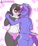  &lt;3 2018 anthro bear berry_frost black_nose blush bulge butt clothing cutie_mark duo equine eye_contact fan_character fur girly hair hi_res male male/male mammal multicolored_hair my_little_pony panda whisperfoot 