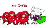  2018 absurd_res anthro bat black_nose blossom-fur7 echidna english_text female fur group hi_res knuckles_the_echidna male mammal meme monotreme rouge_the_bat sonic_(series) text ugandan_knuckles video_games white_fur wings 