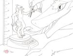  2014 epicwang fumei lag macro male micro micro_on_macro monochrome ruler scale sergal size_difference tongue tongue_out tweezers 