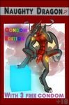  anthro condom digital_drawing_(artwork) digital_media_(artwork) dragon erection fur male neogoldwing neothedragon nude penis scalie smile solo standing whiskers wings 