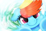  2017 blurred_background close-up cute equine eyelashes feathered_wings feathers female flying friendship_is_magic hair headshot_portrait looking_at_viewer makeup mammal mascara moondreamer16 multicolored_hair my_little_pony pegasus portrait purple_eyes rainbow_dash_(mlp) rainbow_hair smile solo wings 