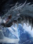  2017 digital_media_(artwork) dragon horn ice open_mouth pherigo ridged_horn scales teeth tongue 