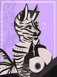  &lt;3 2017 breasts cum cum_on_breasts cum_on_face equine female kammymau mammal nipples penis pink_eyes sex titfuck zebra 