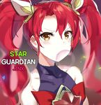  1girl alternate_hairstyle bare_shoulders chuchumi jinx_(league_of_legends) league_of_legends long_hair magical_girl red_eyes red_hair star_guardian_jinx twintails 